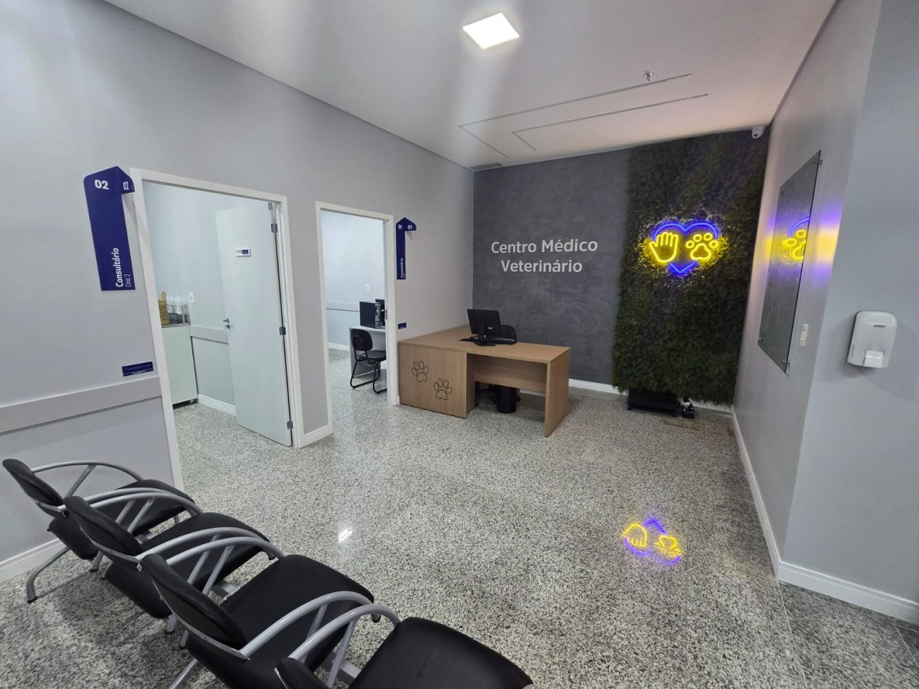 recepção do Centro Médico Veterinário da UniSociesc em Jaraguá do Sul