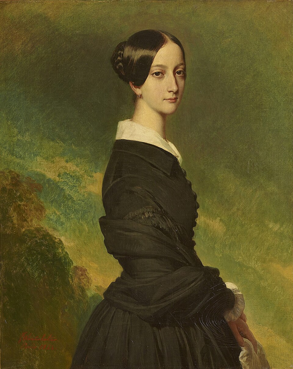 Retrato de Dona Francisca, princesa brasileira cujas terras deram origem a bairros de Jaraguá do Sul.