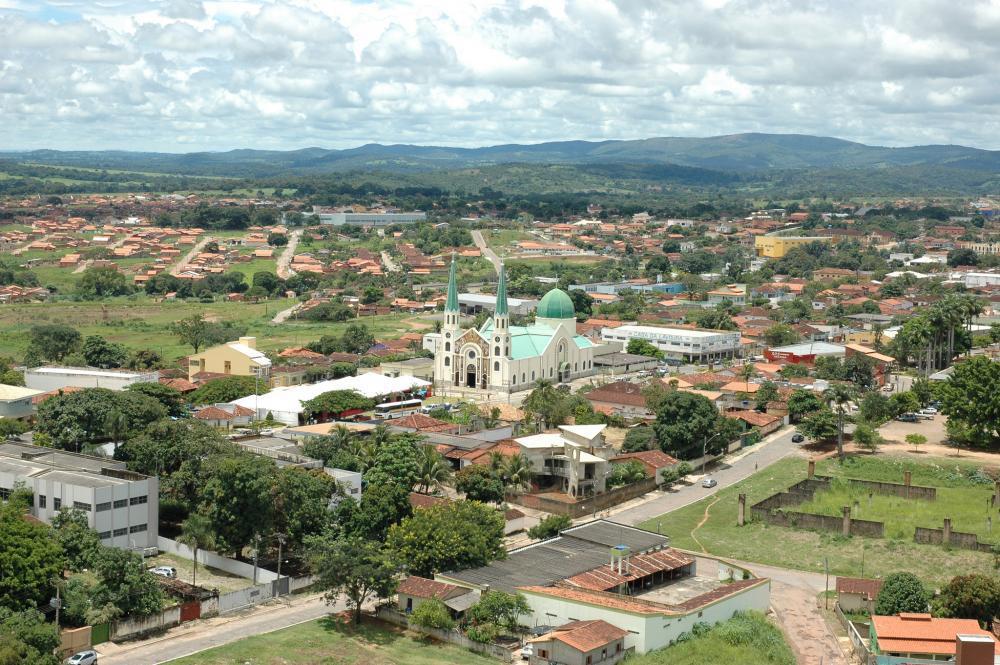 Vista aérea da cidade de Jaraguá em Goiás
