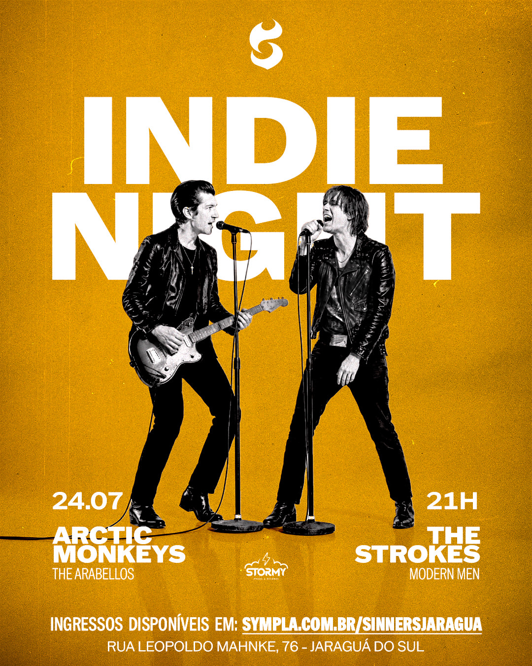 Indie Night reúne tributos a Arctic Monkeys e The Strokes no Sinners Pub
