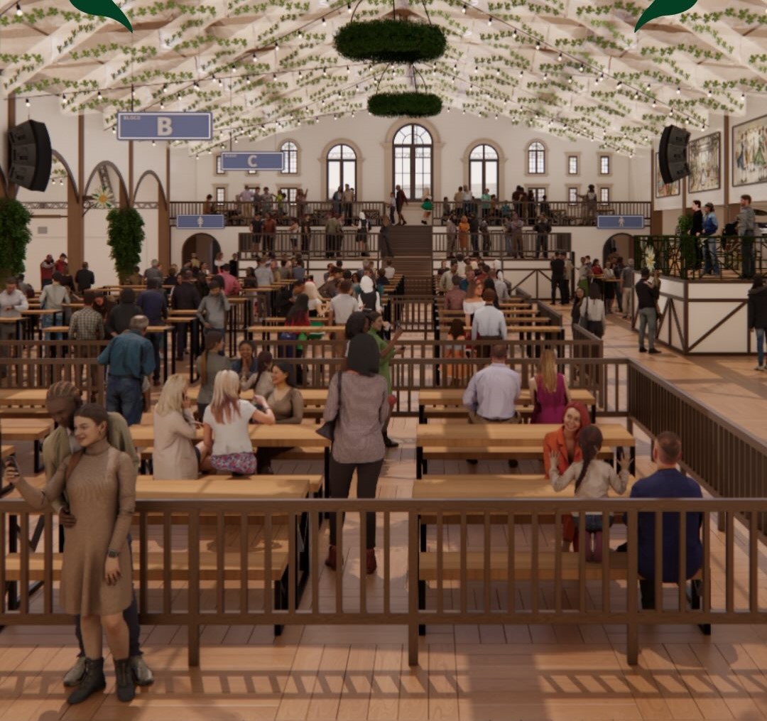 Projeto do FestZelt, novo espaço inspirado nas tendas da Oktoberfest de Munique