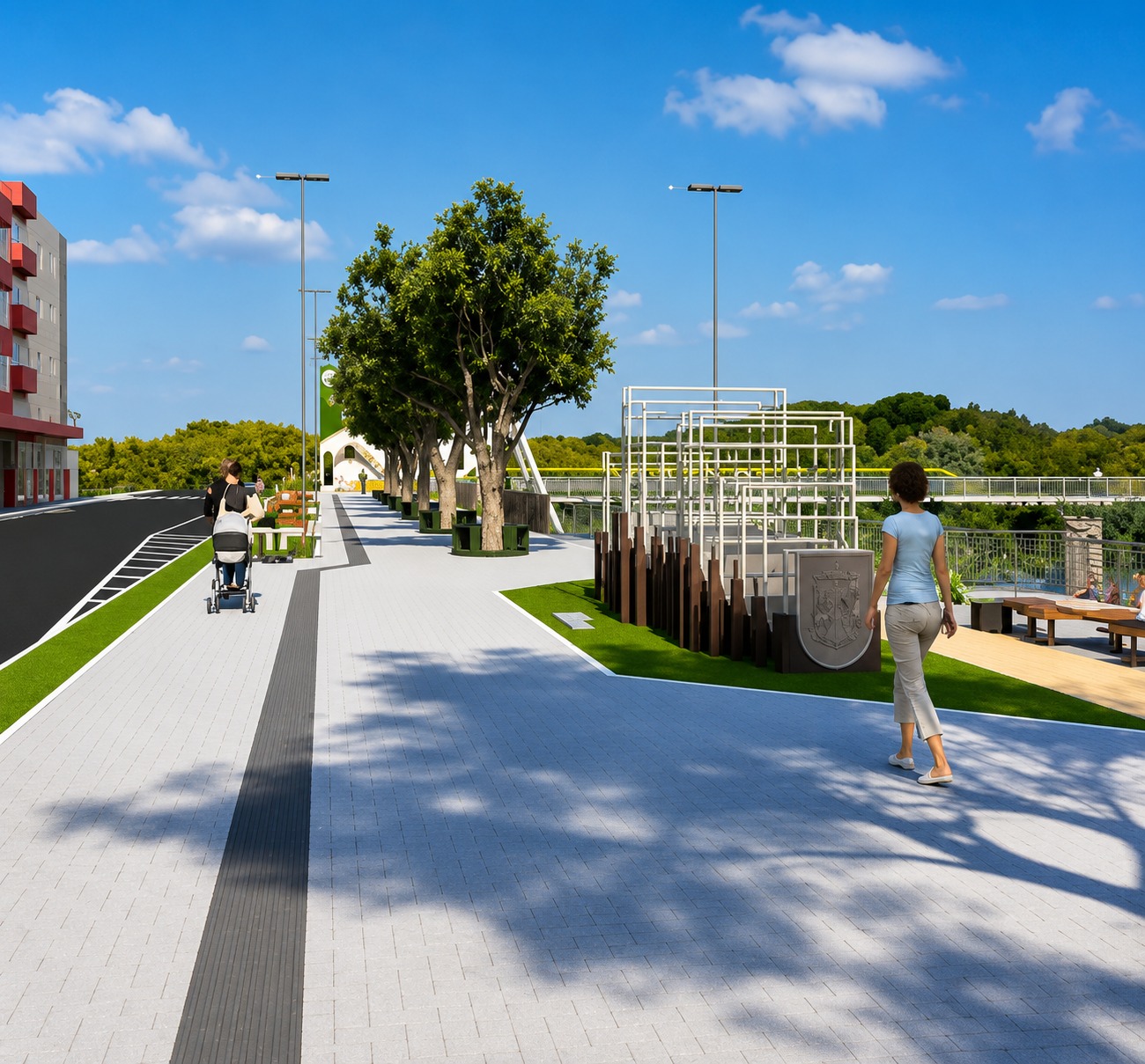 Projeto do Memorial dos 150 anos de Jaraguá do Sul com áreas de convivência às margens do Rio Itapocu